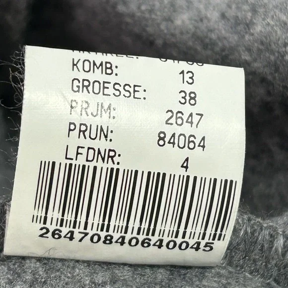 VINTAGE Geiger Skirt Suit Womens 38 Gray Wool Embroidered Floral 2 Piece Austria - Picture 13 of 16